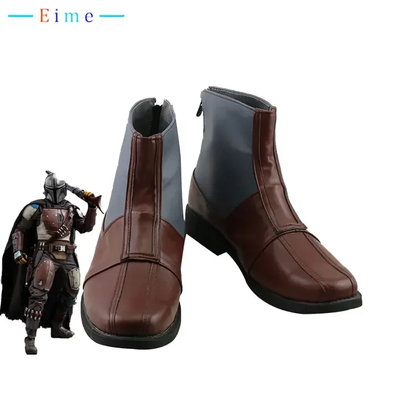 

Jango Fett Cosplay Shoes Bounty Hunter Cosplay Prop PU Leather Shoes Halloween Carnival Boots Custom Made