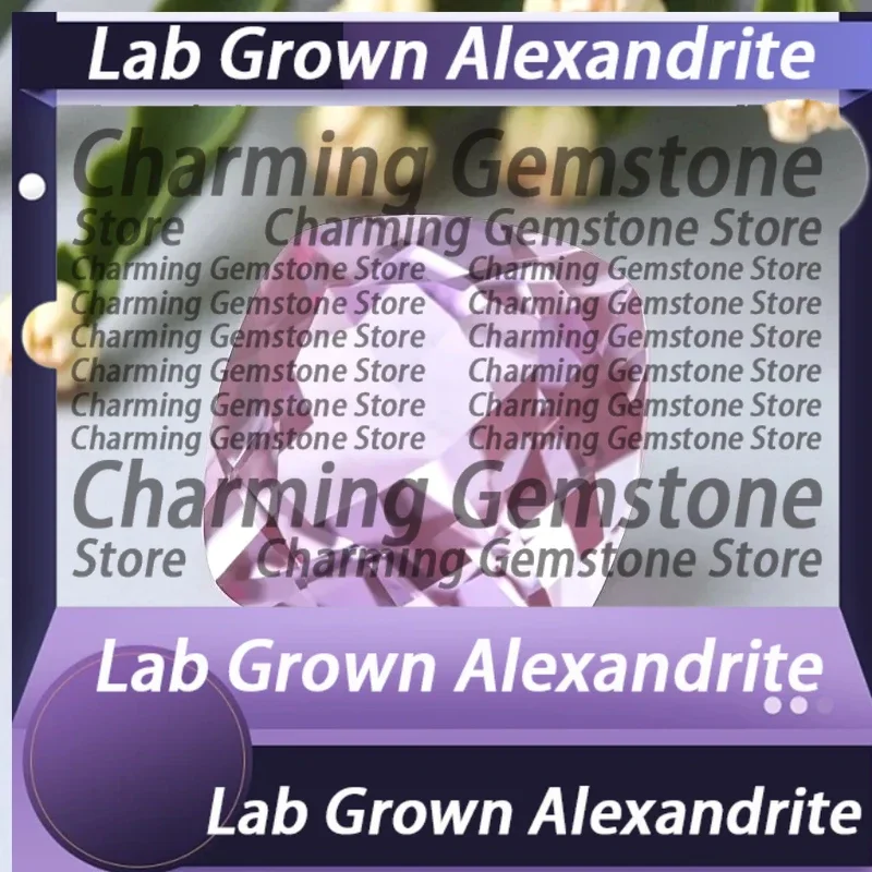 

TOP Lab Grown Alexandrite Square Cushion Cut Change Color Stone Charms for DIY Jewelry Making With AGL Certificate