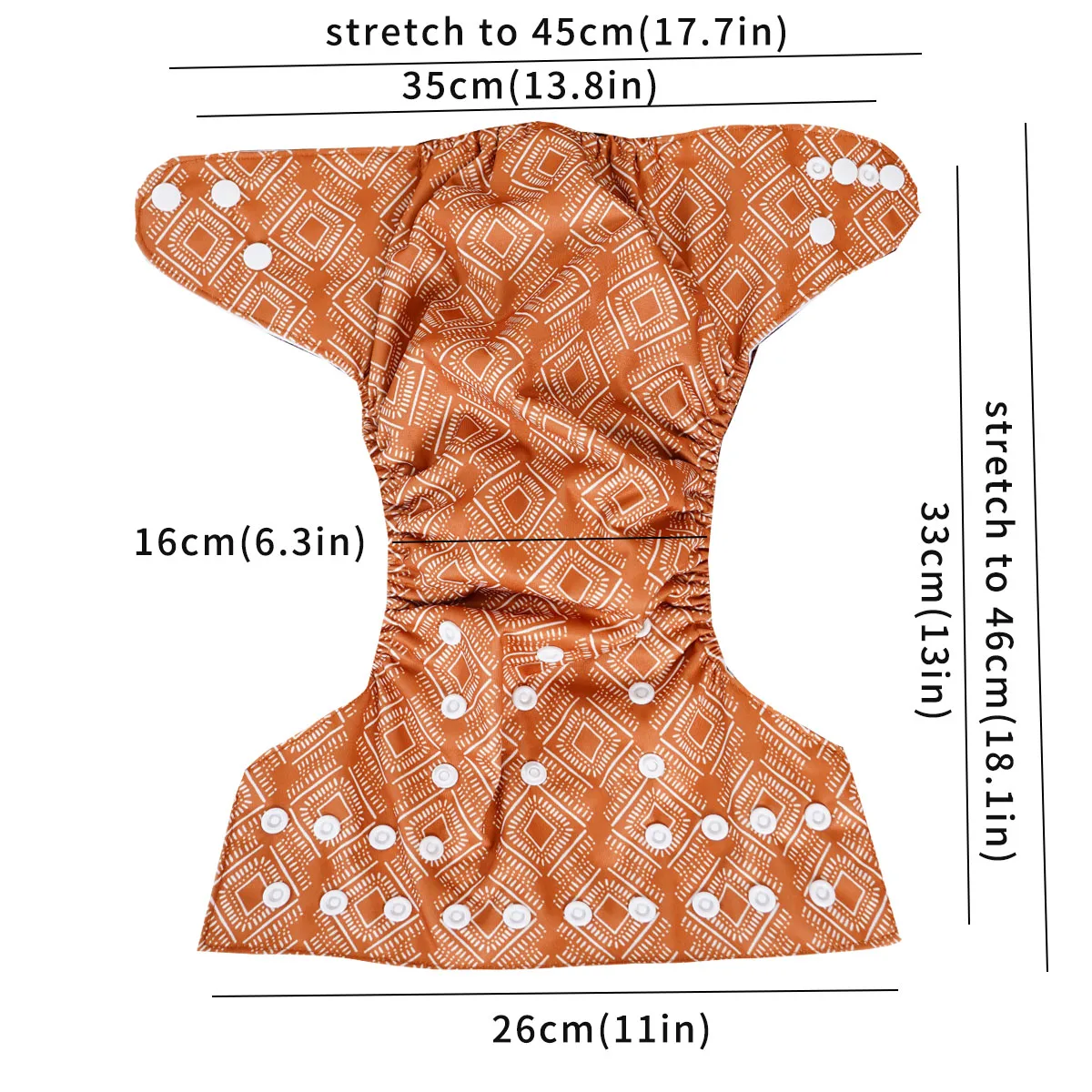 Elinfant 3PCS Adjustable Cloth Diaper For 3-15kg Baby Washable One Size Cloth Diaper Waterproof  Training Pants Nappy Cover