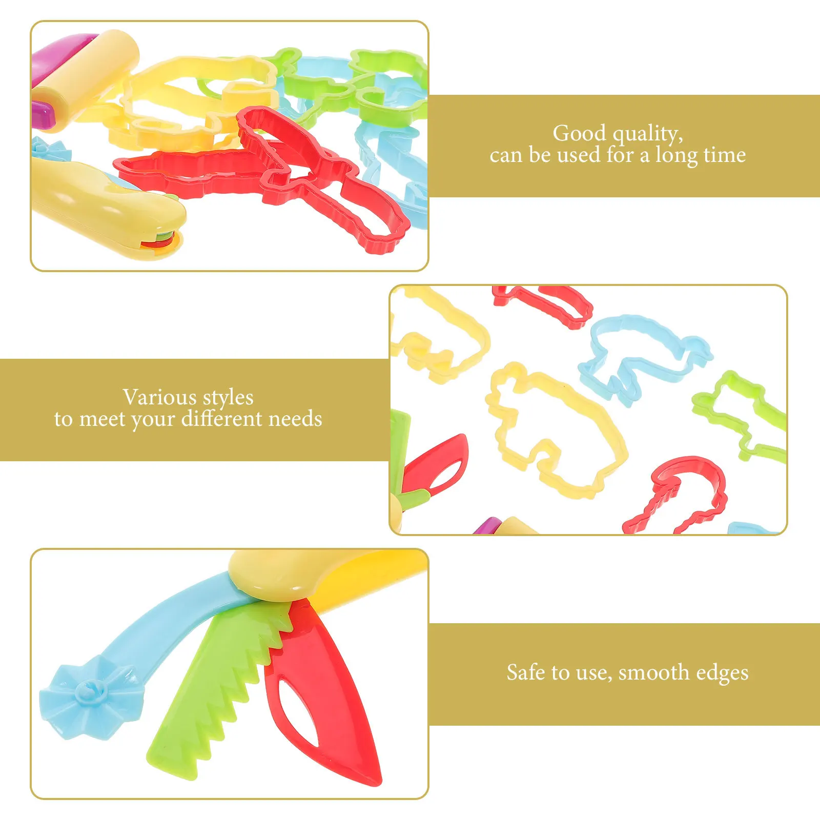 20 قطعة قالب ذاتي الصنع للأطفال كوكي الخبز الكرتون البلاستيسين الطين نماذج الطين الإبداعية حواف ناعمة استخدام آمن للأطفال قوالب ذاتية الصنع #3