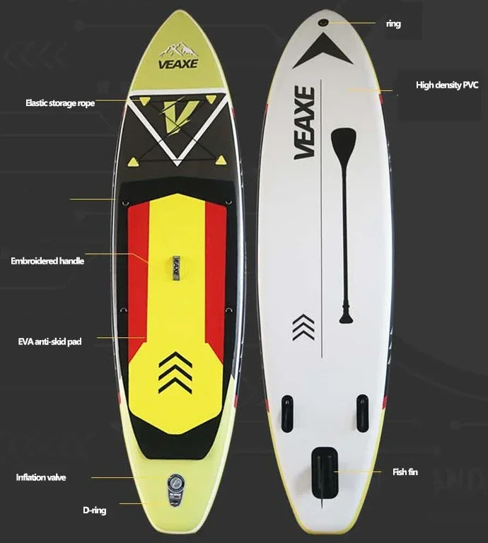 New 335cm Inflatable Stand Up Paddle Board SUP Board Surfboard Water Sport Surf Set with PaddleBoard Fin Foot Rope Inflator