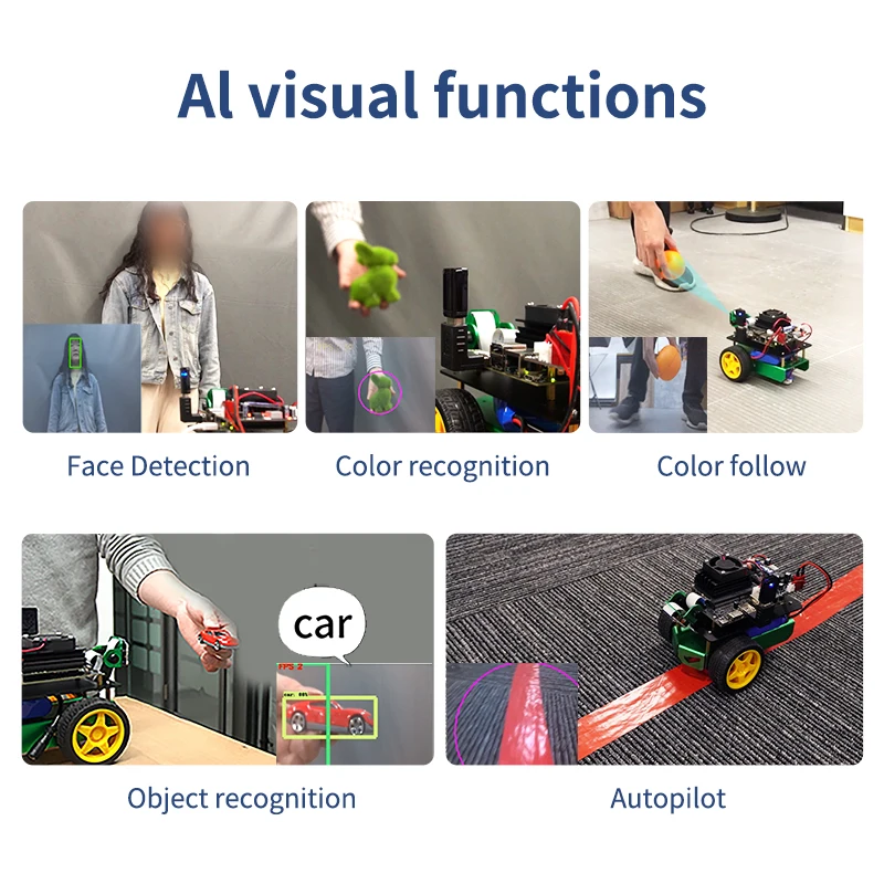 JetBot Mini AI Robotic Developer Kit Based on ROS for Jetson Nano Programmable DIY Electronic Project Face Recognition Autopilot