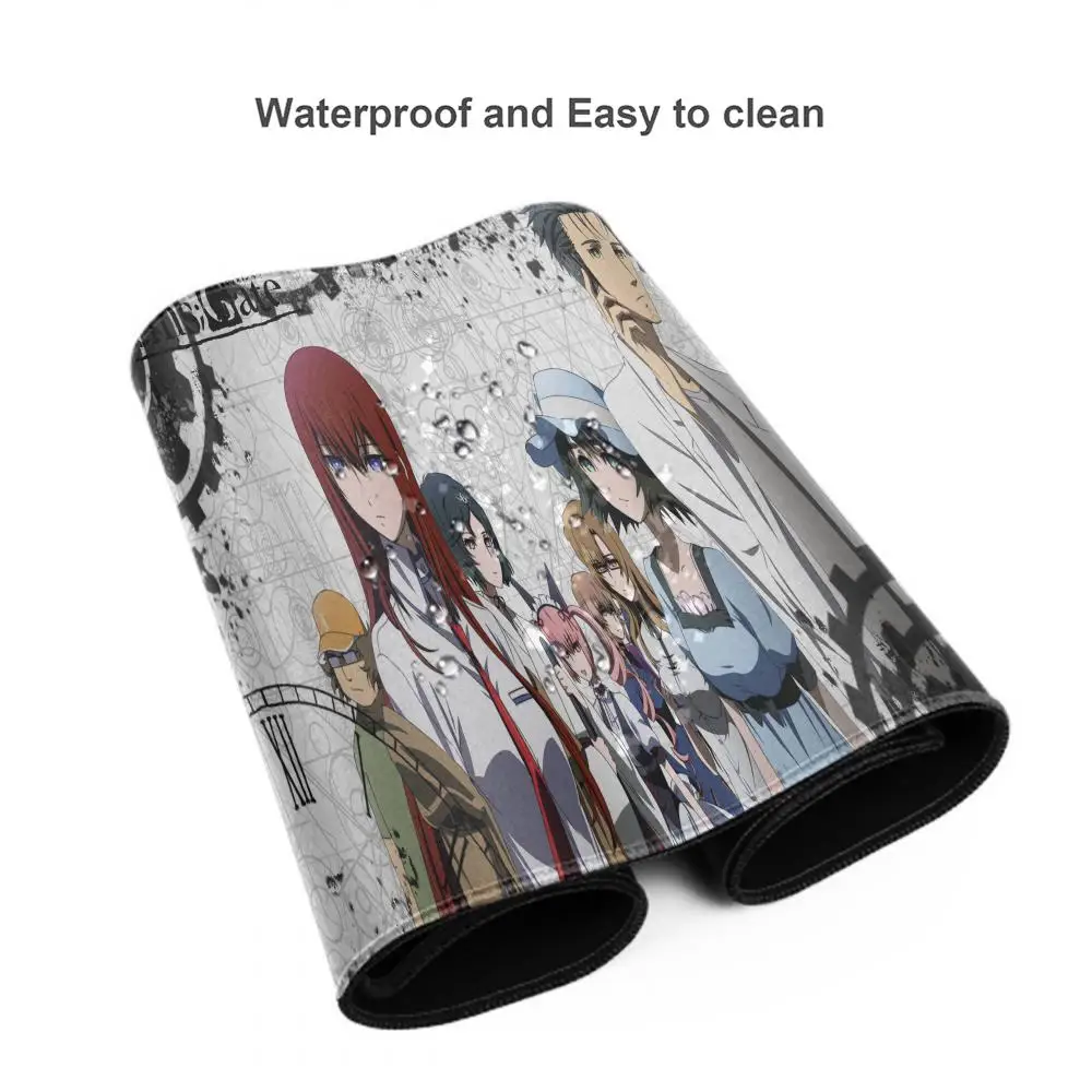 Anime Steins Gate Mouse Pad Abstraction Art Game Mousepad Gamer Computer Accessories Large Gaming Mouse Mat Non-Slip Desk Mat