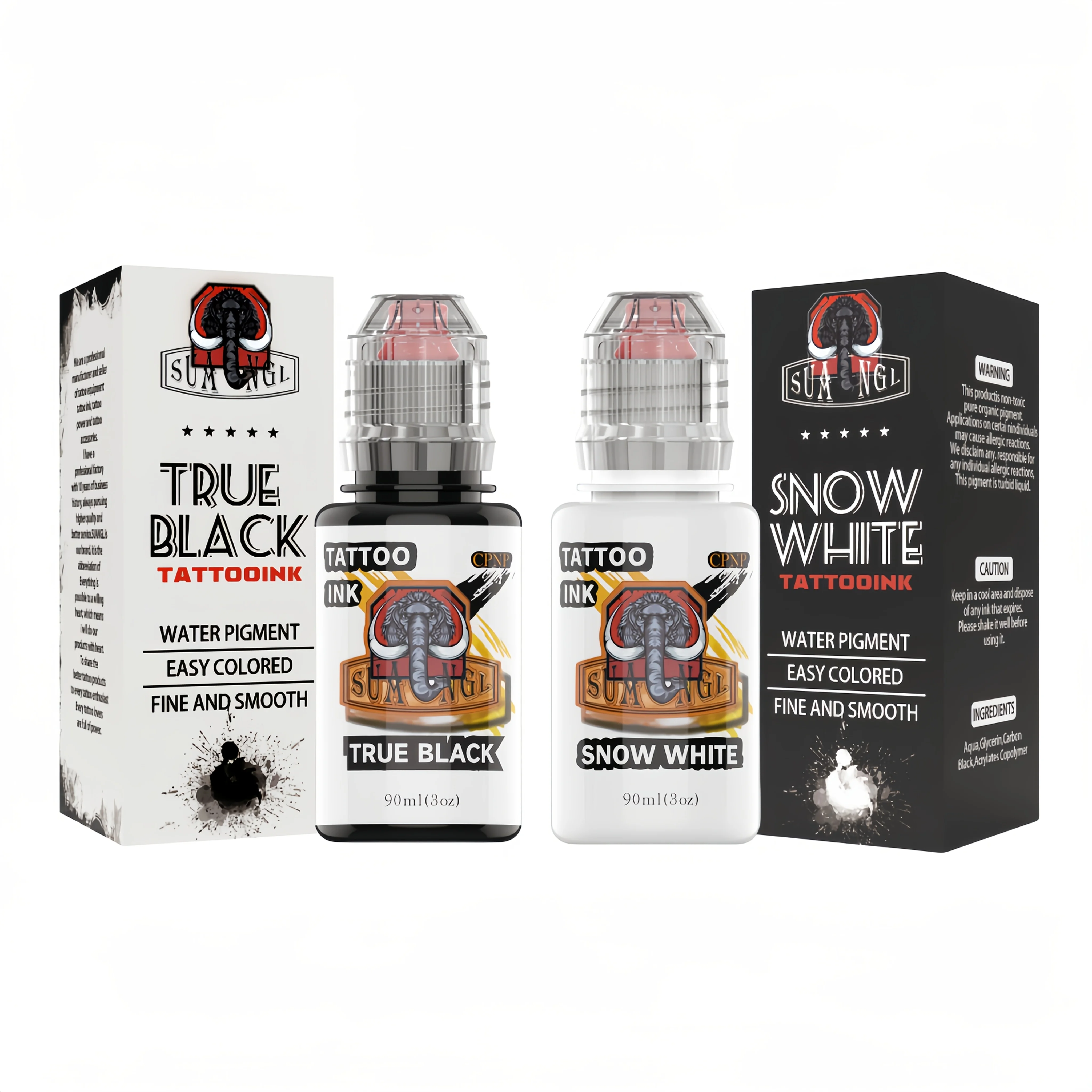

Набор чернил для татуировок, профессиональные черно-белые чернила для тату, подходят для наборов тату-машинок, для контурирования, растушевки и смешивания цветов.