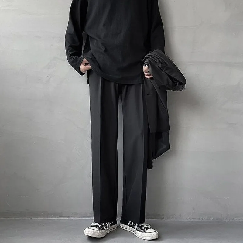

Summer 2024 Boyfriend New Patchwork Button Zipper Pocket Fashion Solid Color Draping Comfort Loose Casual Straight Leg Pants