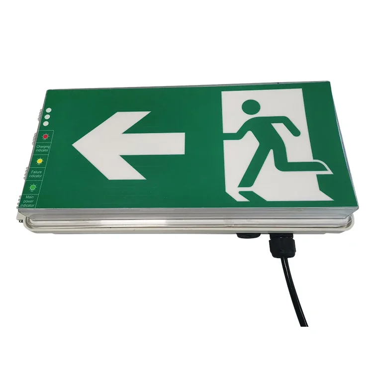 

ATEX IECEx ABS IP66 Led Explosion Proof 180 Mins Emergency Exit Sign Light 220V 3W Luz De Emergencia