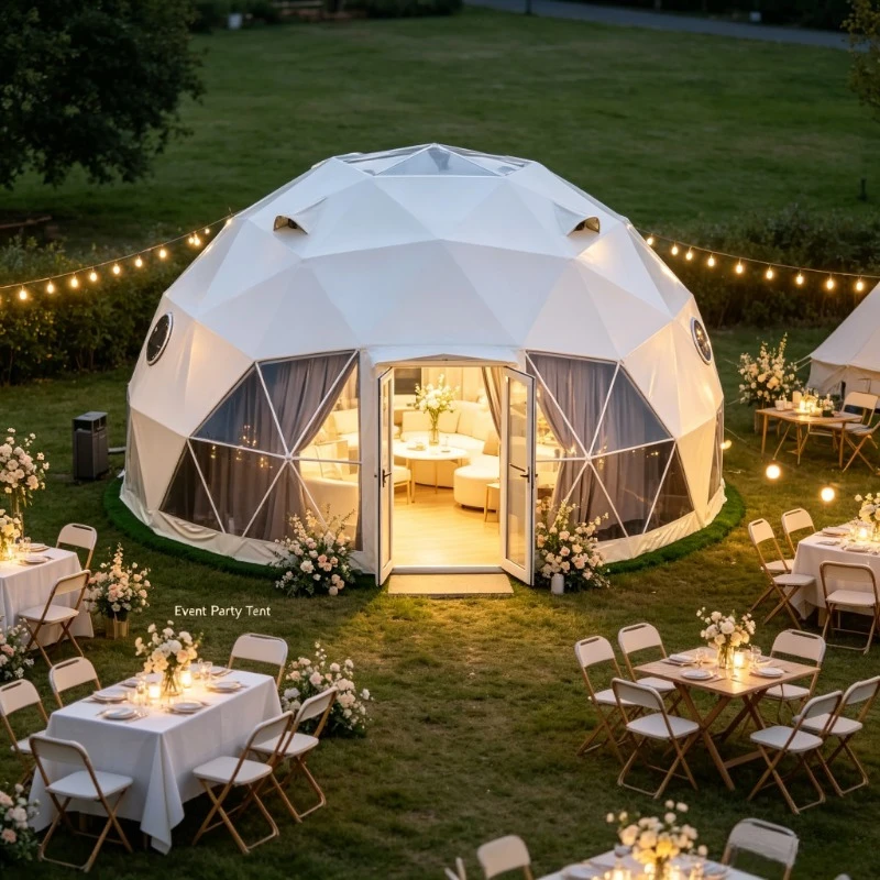 Luxury Geodesic Dome Glamping Tent Waterproof PVC Bubble House Easy Install Customizable for Hotel Resort Outdoor Glamping
