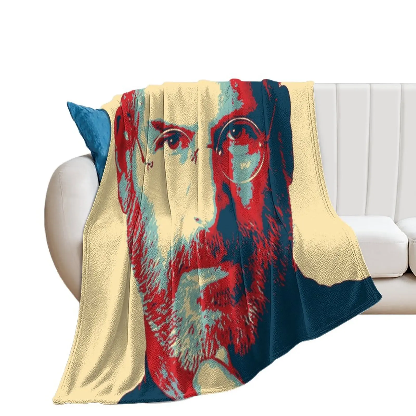 

Popart Steve Jobs Throw Blanket anime Plush halloween valentine gift ideas Blankets