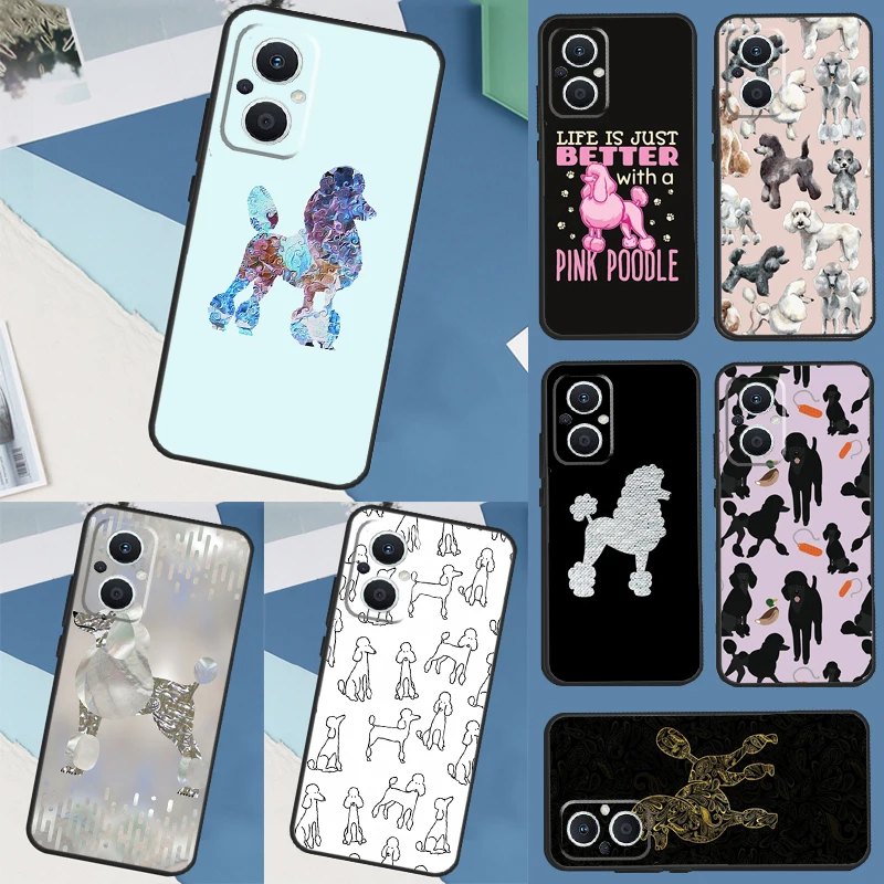 Poodle Dog Cartoon Case For OPPO Reno 5Z 4Z 2Z 8T 3 4 5 6 7 8 Lite Find X5 X2 X3 Lite Neo X6 Pro Phone Cover