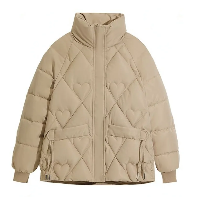 2023 New Women Down Cotton Coat Winter Jacket Short Parkas Loose Thick Outwear Leisure Time Given To Philandering Overcoat