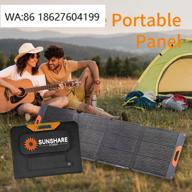 Foldable Solar Panels Waterproof 22.5% Efficiency for Camping & Outage Foldable Monocrystalline Solar Panel 200W Power