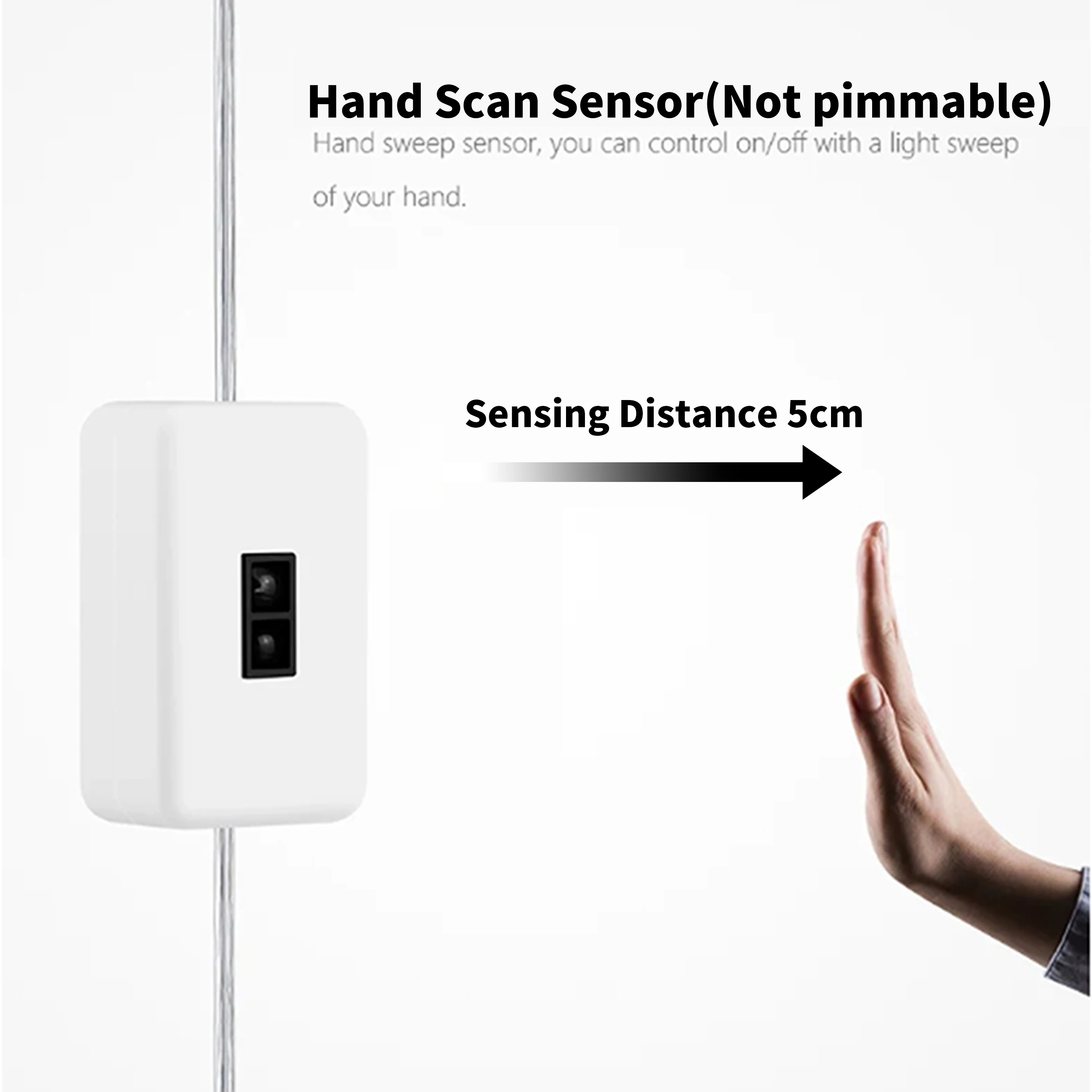 5V COB LED Strip Light 320LEDs/m Dimmable With Hand Sweep Switch USB Flexible LED Light Strip 3000K-6000K CE RoHS Listed