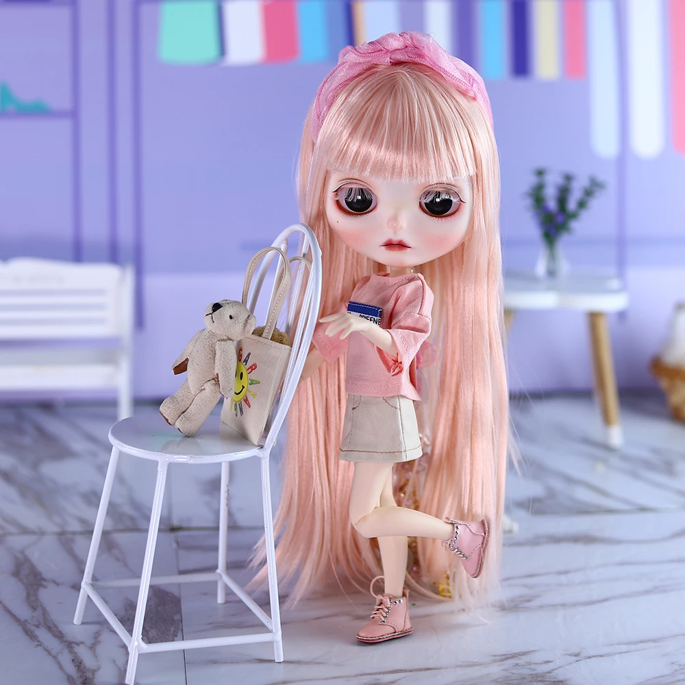 ICY DBS Blyth 1/6 Doll Handdrawn Set Featuring White Long Lash Sleeping Eyes bjd Doll Set SD