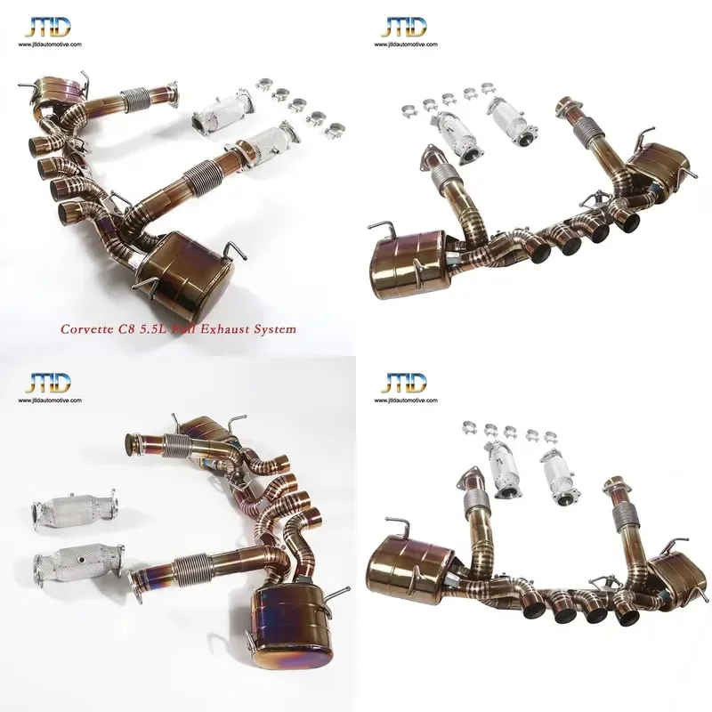 Exquisite Titanium Alloy Full Exhaust for Corvette C8 Z06 5.5L V8 2023 + Smooth Pipe Design Precision Fitment Assembly