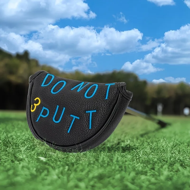 Minimalist Push Rod Head Cover, Featuring a 'Do Not Push' Design, Available in White and Black Options, Modern Golf Accessories image 2