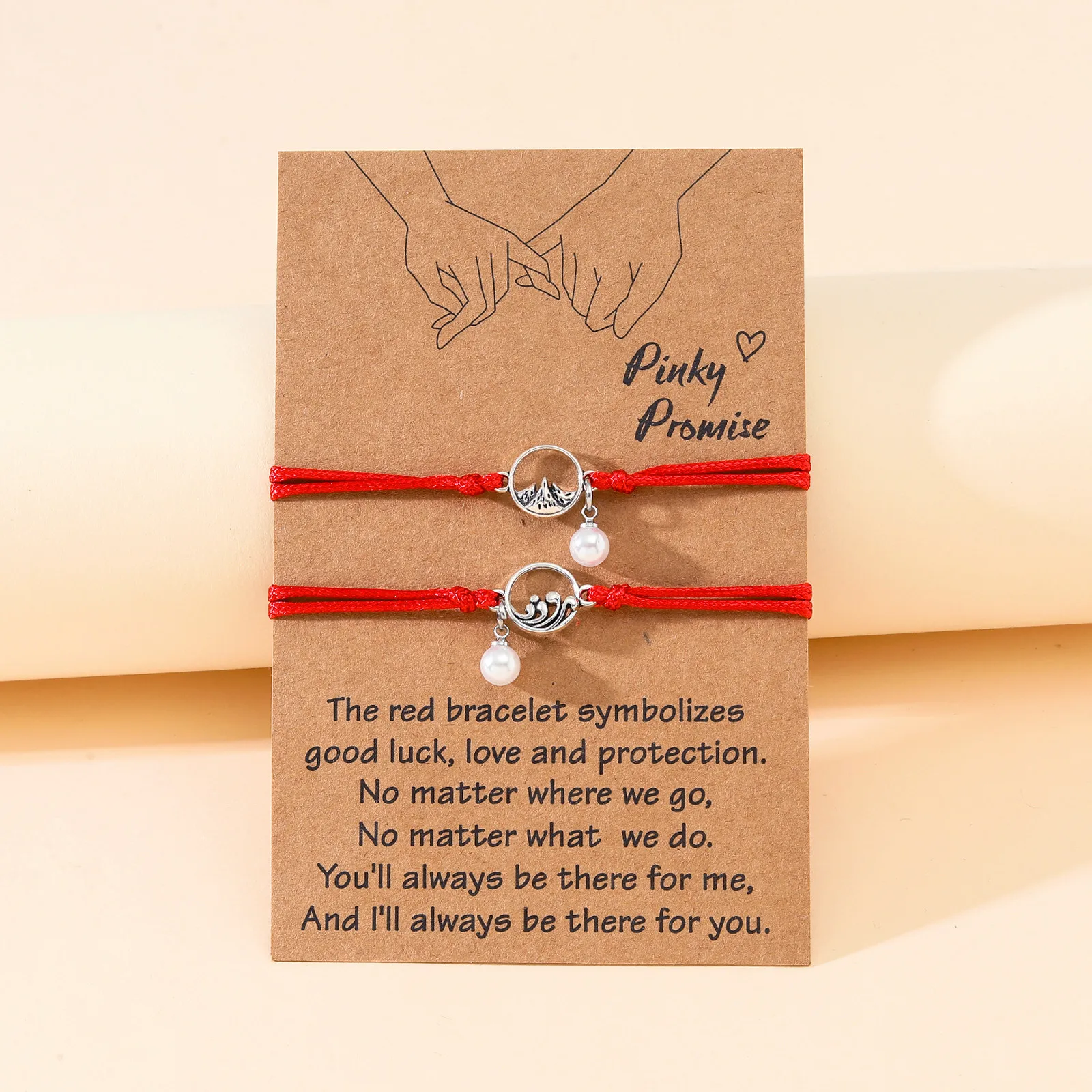 New Red Rope Couple Jewelry Haizuoshan League Pendant Weaving Hand Rope Female Gift Wholesale