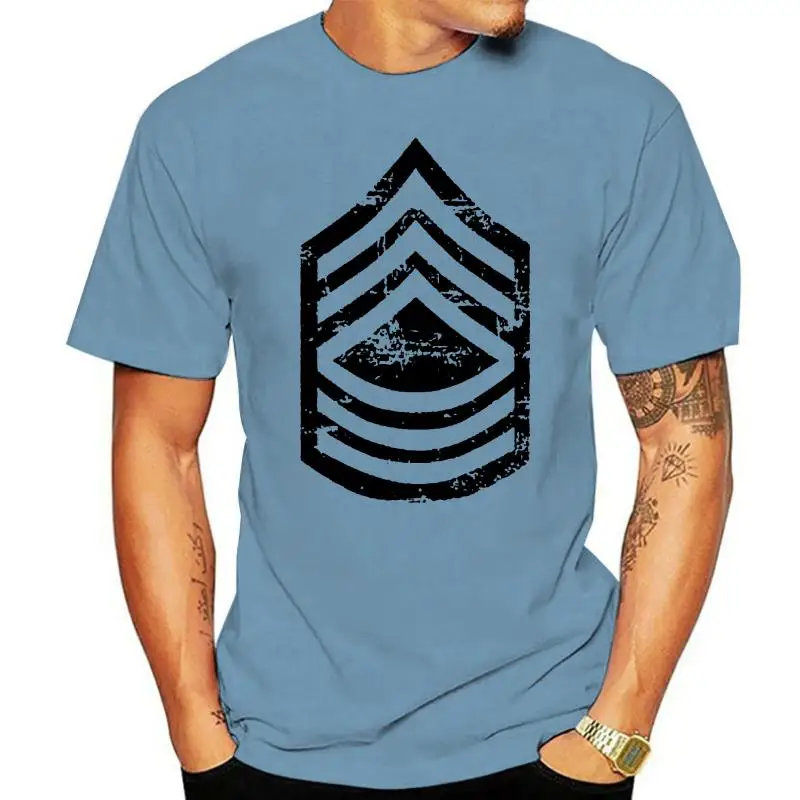 Fashion Men T Shirt Free Shipping Vintage Army E-8 Master Sergeant Rank Veteran T-shirt