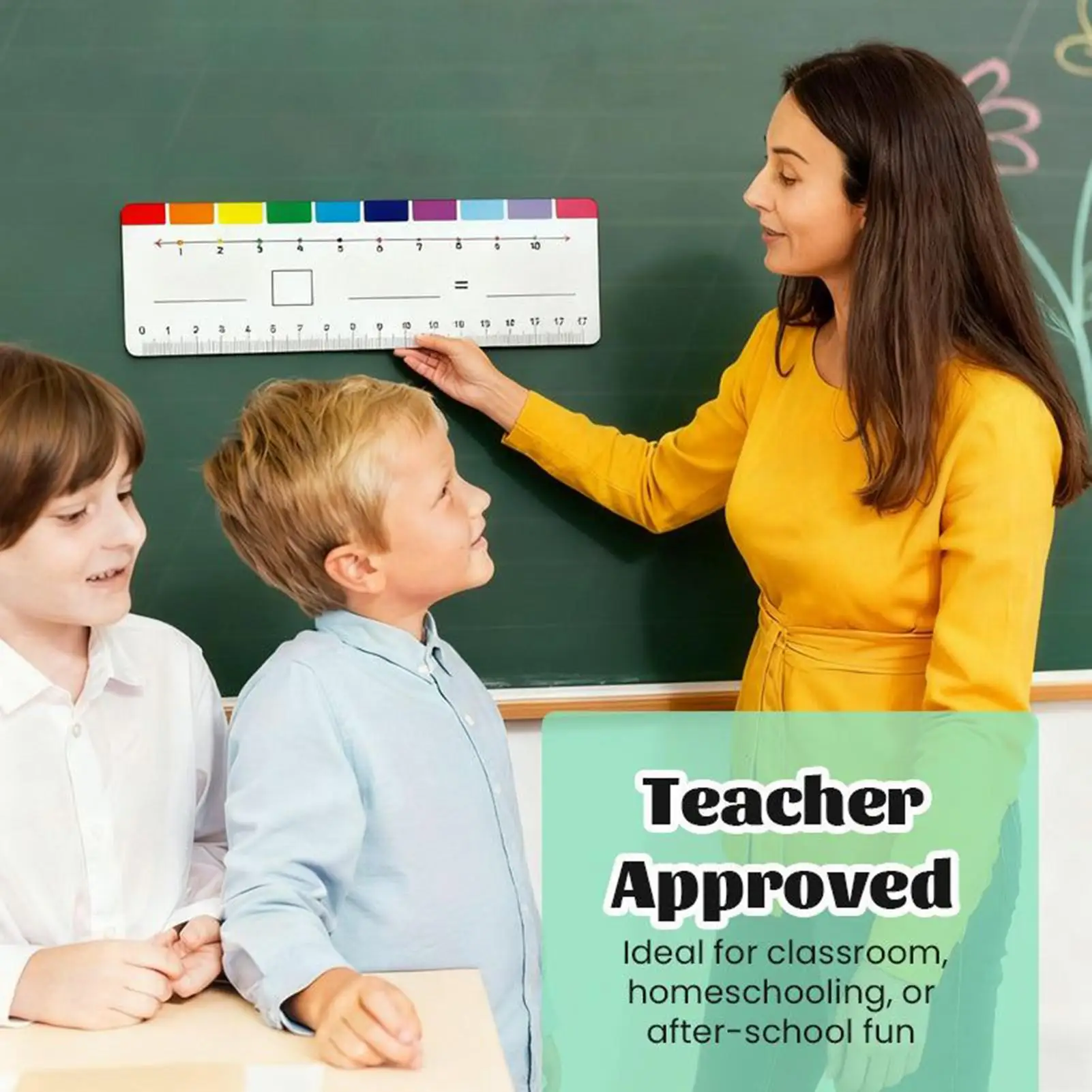 Classroom Number Line Addition Subtraction Toys Erasable Double Side Flash Card Set With Storage Ring For Kids Boys Girls Home