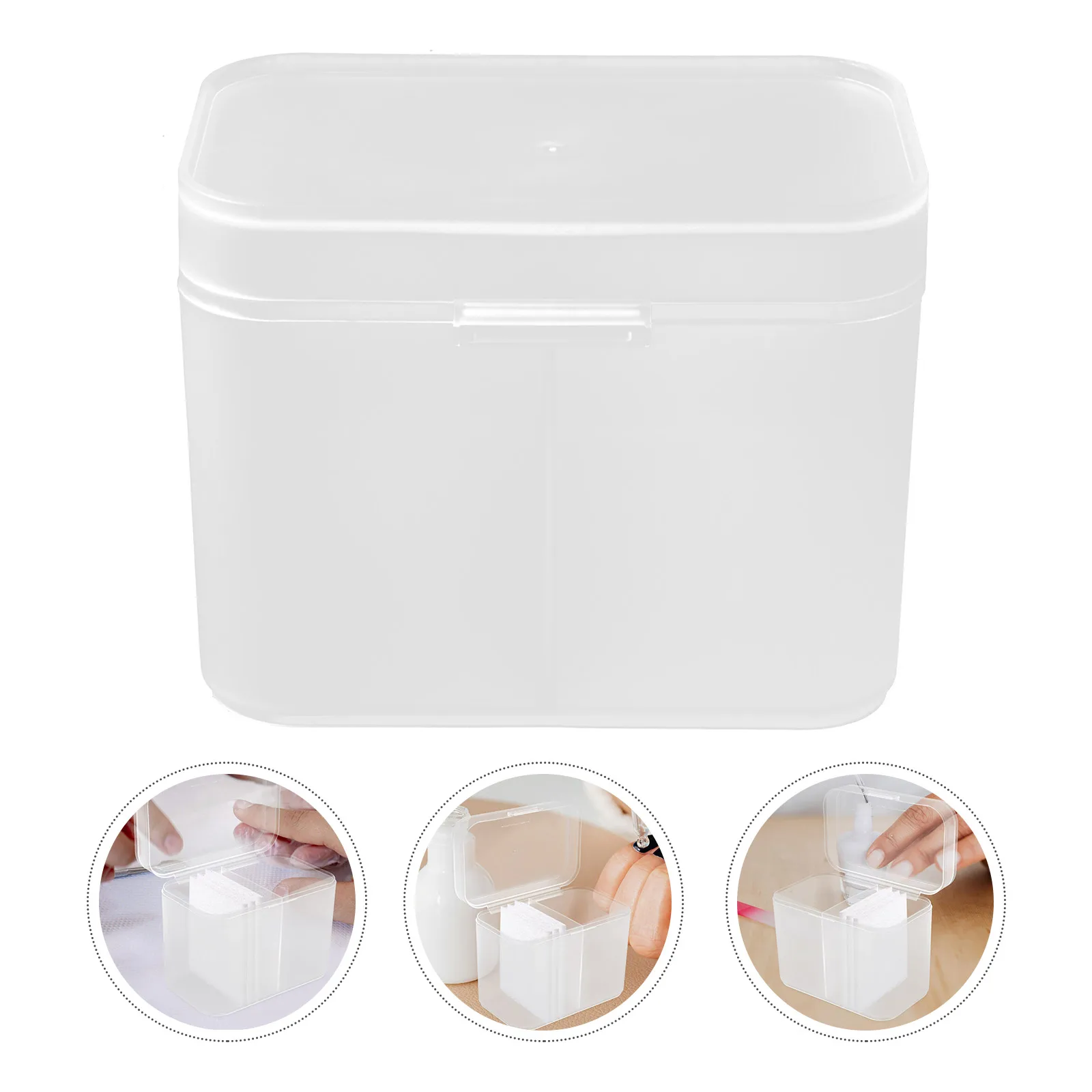 

Pad Box Clear Container Swabs Dispenser Desktop Organizer Storage Case Vanity Holder Makeup Cotton Organizer Cotton Swab Storage