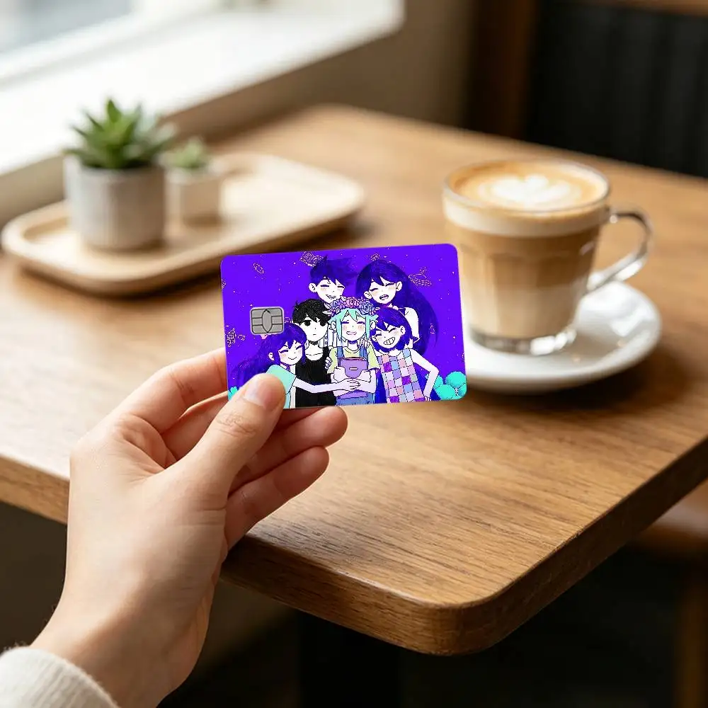 Game O-Omori Card Stickers Credit Card DIY Card Protector Stickers Waterproof Film Skin Cover