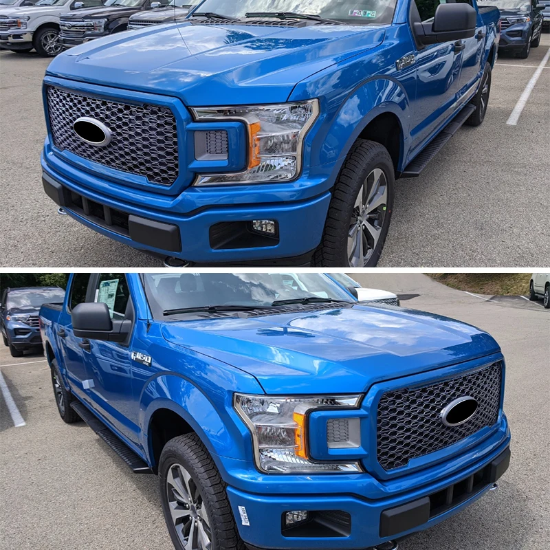 Fit Ford F-150 F150 Front Bumper Grille Upper Grill Velocity Blue+Chrome 2018 2019 2020