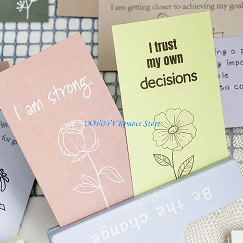 DXAB 100 Sheets Woman Inspirational Motivational Cards Untuk Teman Sekelas Rekan