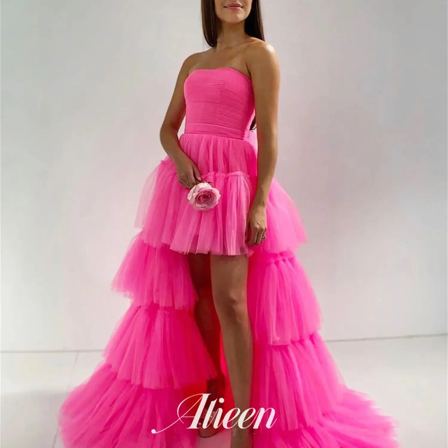 

Aileen Customized Off the Shoulders Layered Cocktail Dress Graduation Dresses for Special Occasions Evening Party Elegant Woman