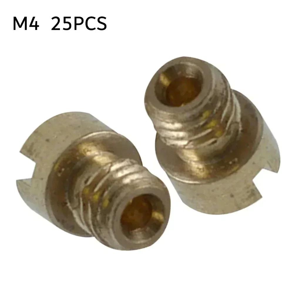 Carhome 25pcs M4 Main Jet Carburetor  Nozzle 55-115 For Puch Maxi Bing Hercules 4mm Jet Set Round Head Injectors Nozzle