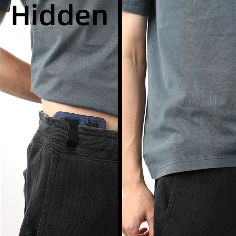 

Мини-кошелек для монет, простой тканевый чехол с застежкой-молнией и зажимом для ремня, неплетеный RFID-блокирующий органайзер для сумок для денег для наличных и монет НОВИНКА