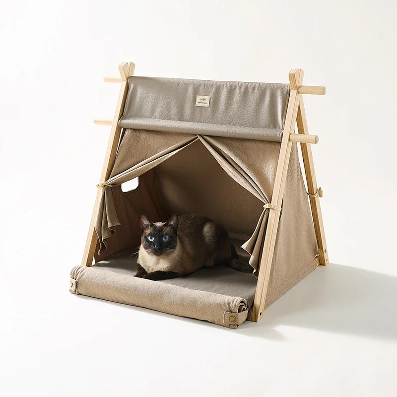 

[Pure sleep _ pet tent] cat house summer semi-closed small dog kennel four seasons universal cat house