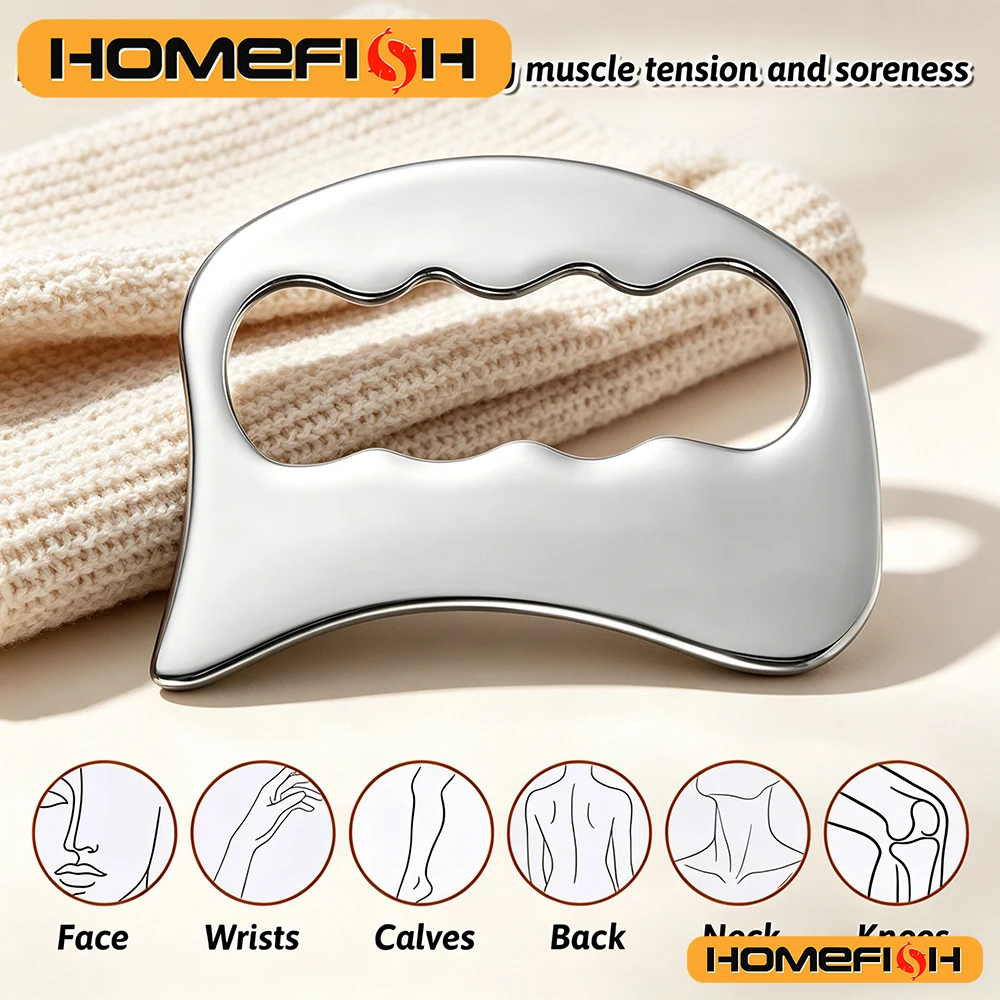 Stainless Steel Skin Polish Plate, Special Gear For Workout And Training, Tissue, Massage Plate, Calming Comfort