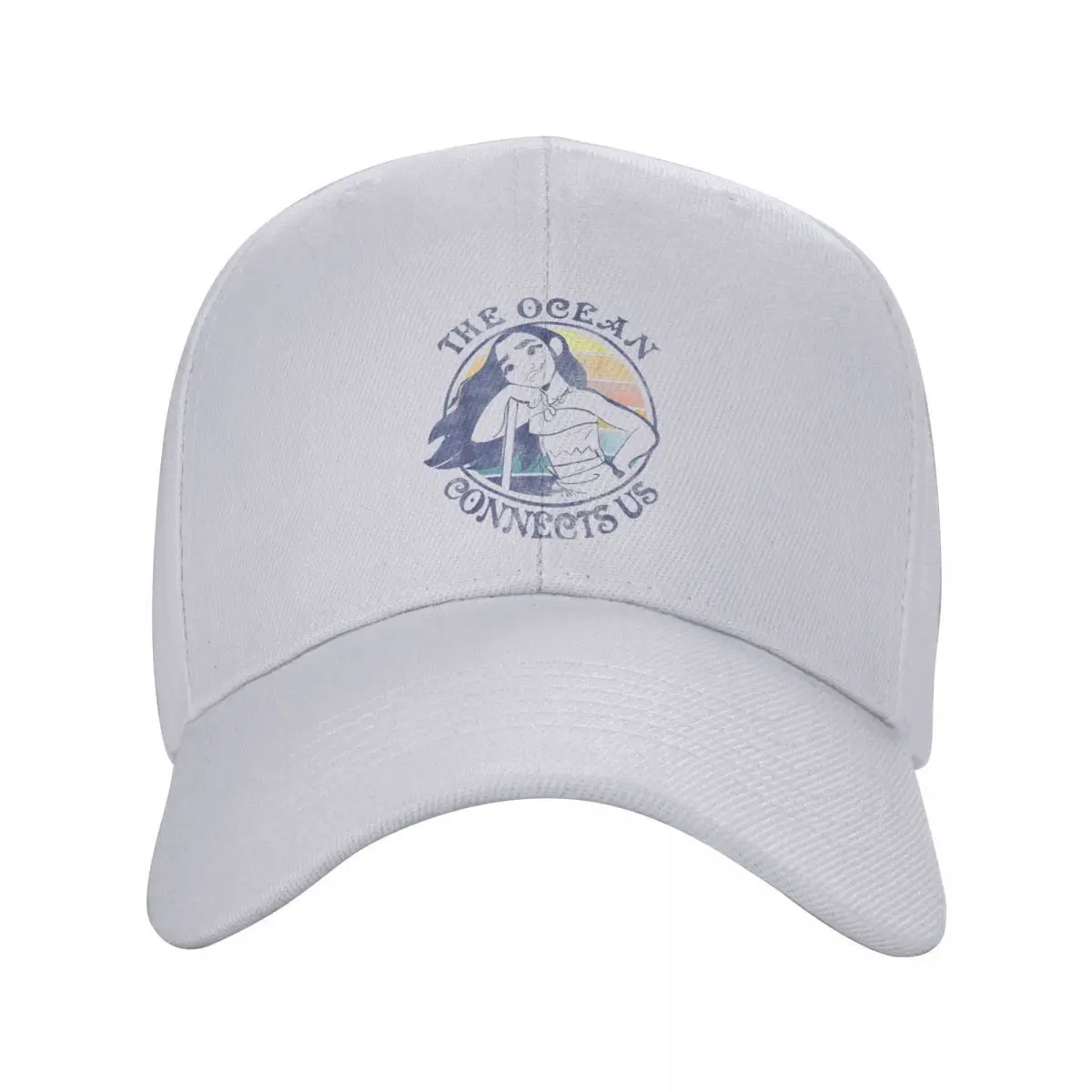 Adult Moana The Ocean Connects Us Sunset Cap Casual Baseball Caps Polyester Hat Sun Hats Adjustable Racing Cap High Quality