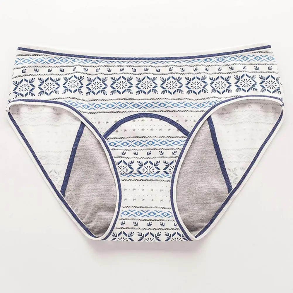 Women Absorbent Menstrual Panties Women Menstrual Underwear High Waist Geometric Print Period Leakproof for Women for Wear