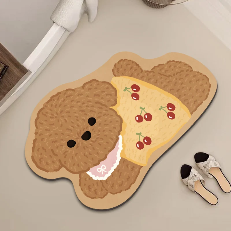 

Мягкая диатомовая грязь, мультяшный милый нескользящий коврик для унитаза, коврик для двери унитаза, впитывающий коврик для ванной комнаты, коврик для пола унитаза