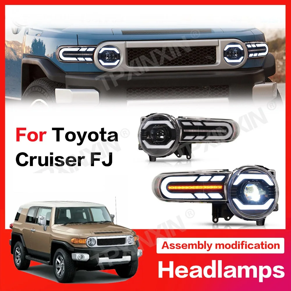 Car LED Headlight Lamp Assembly For Toyota Cruiser FJ 2007 2008 2009 2010 2011-2021 Headlight High Beam Lights Low Beam Lights