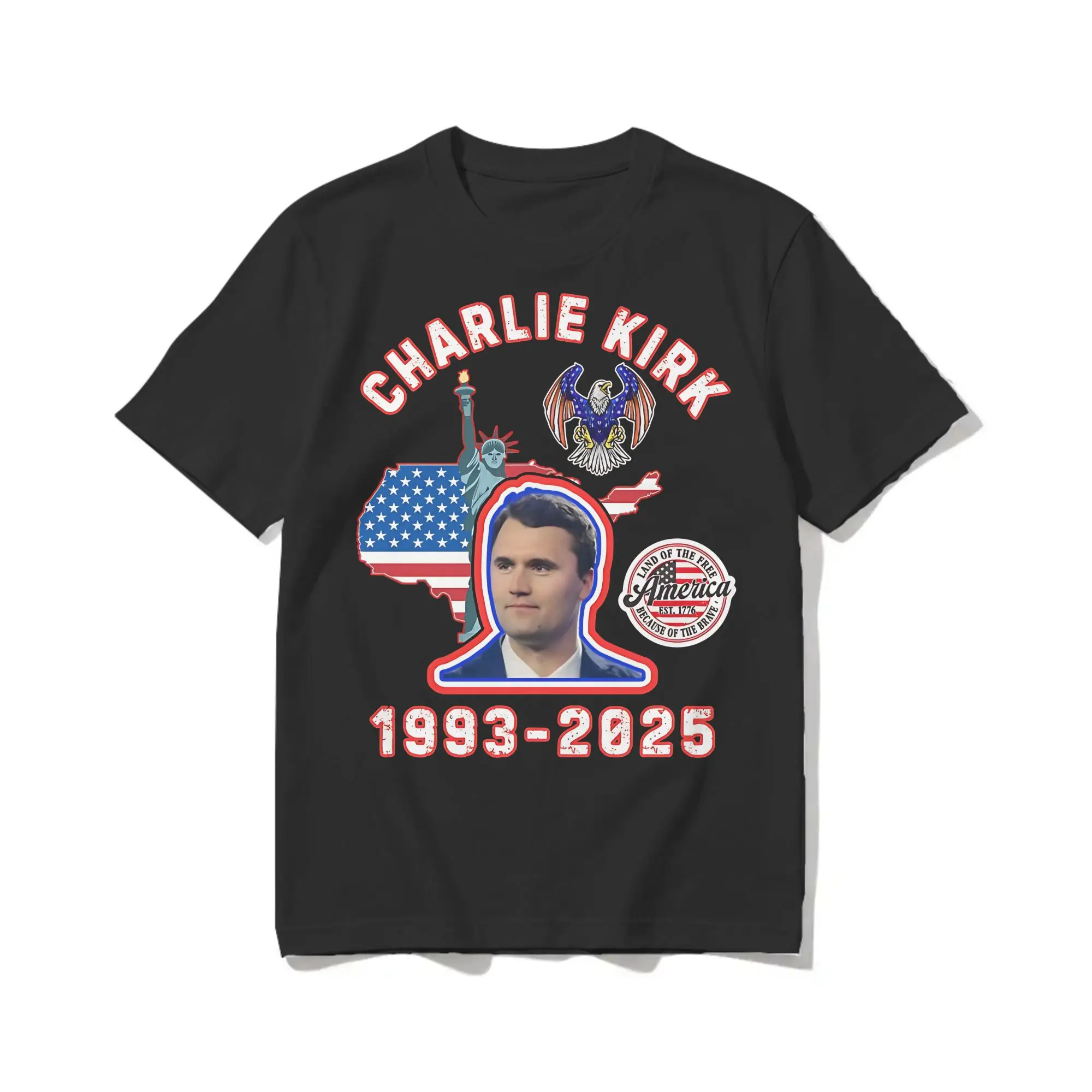 Rest In Peace Charlie Kirk   T-Shirt Legends Never Die Awesome Pure Cotton Tee Shirt Crew Neck Short Sleeve T Shirt