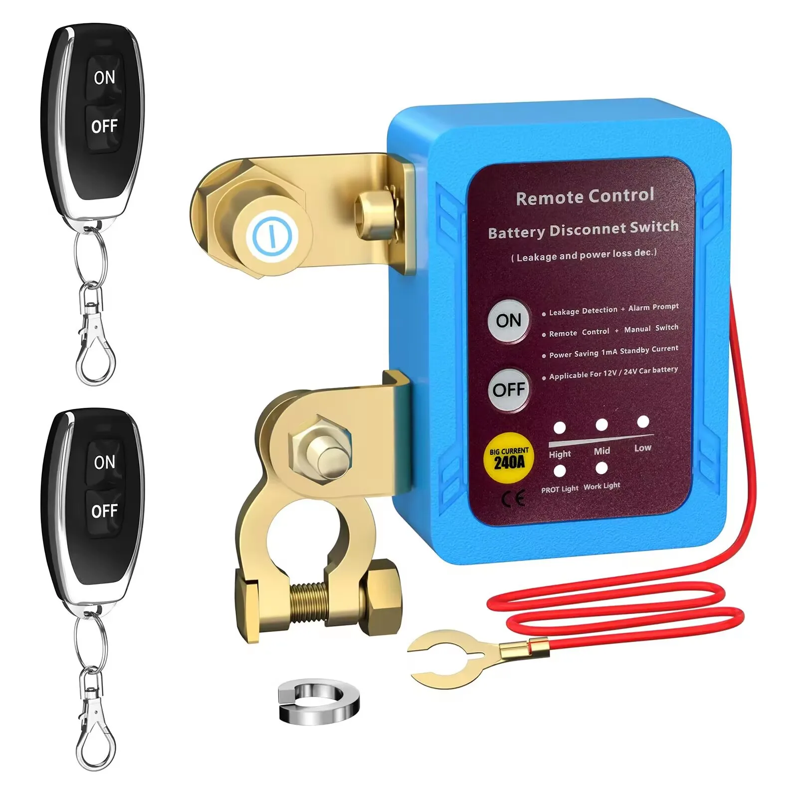 Car Remote Control Breaker, Battery Negative Circuit Breaker 12V  Anti-loss and Leakage Protection, Car Anti-loss