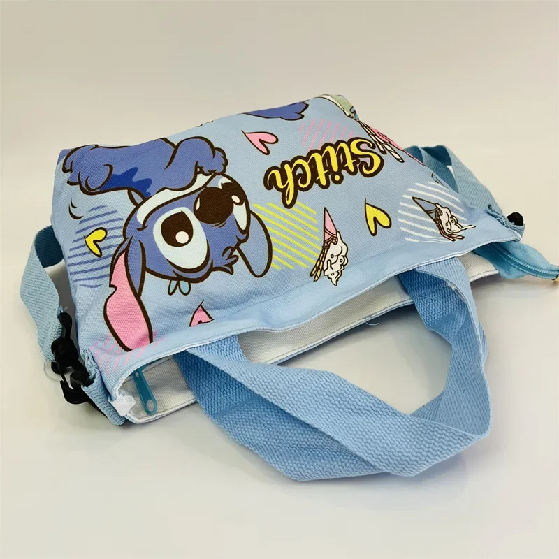 Disney Stitch Canvas Enkellaags Diagonale Rugzak Handvat Met Één Schouder En Afneembare Schouderband Mini Tas