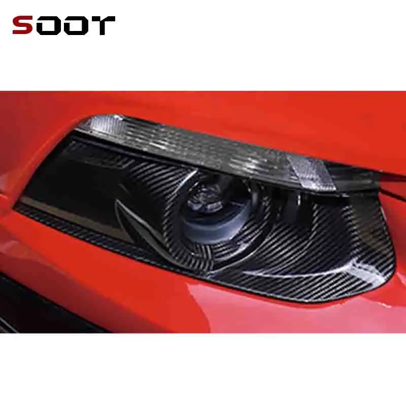 

For Ford Mustang 2015+ Carbon Fiber Front Bumper Air Vent Cover Trims lamp frame Car Auto Parts