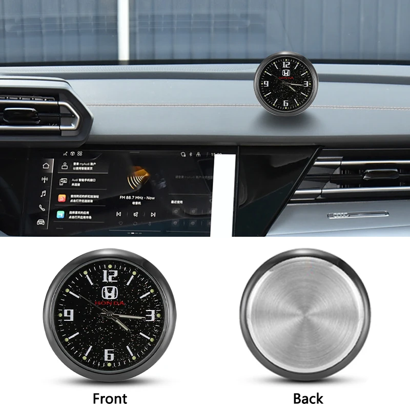 ساعة إلكترونية صغيرة سيارة تنفيس الهواء كليب كوارتز ساعة لهوندا موجين الطاقة سيفيك أكورد CRV Hrv جاز CBR VTEC VFR اكسسوارات السيارات #3