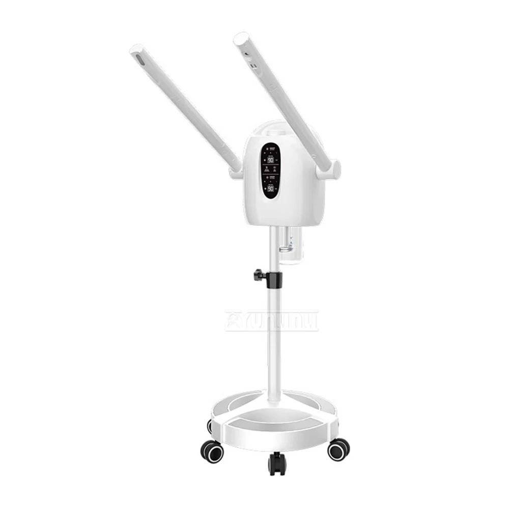 Dispositivo hidratante de vapor facial de jato duplo, ferramenta de cuidados com a pele pré-aquecida quente e fria