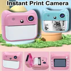 Kids Instant Camera Thermal No Ink Print Toy for Girls Boys Children Digital Mini Cameras for Photography Video Birthday Gift