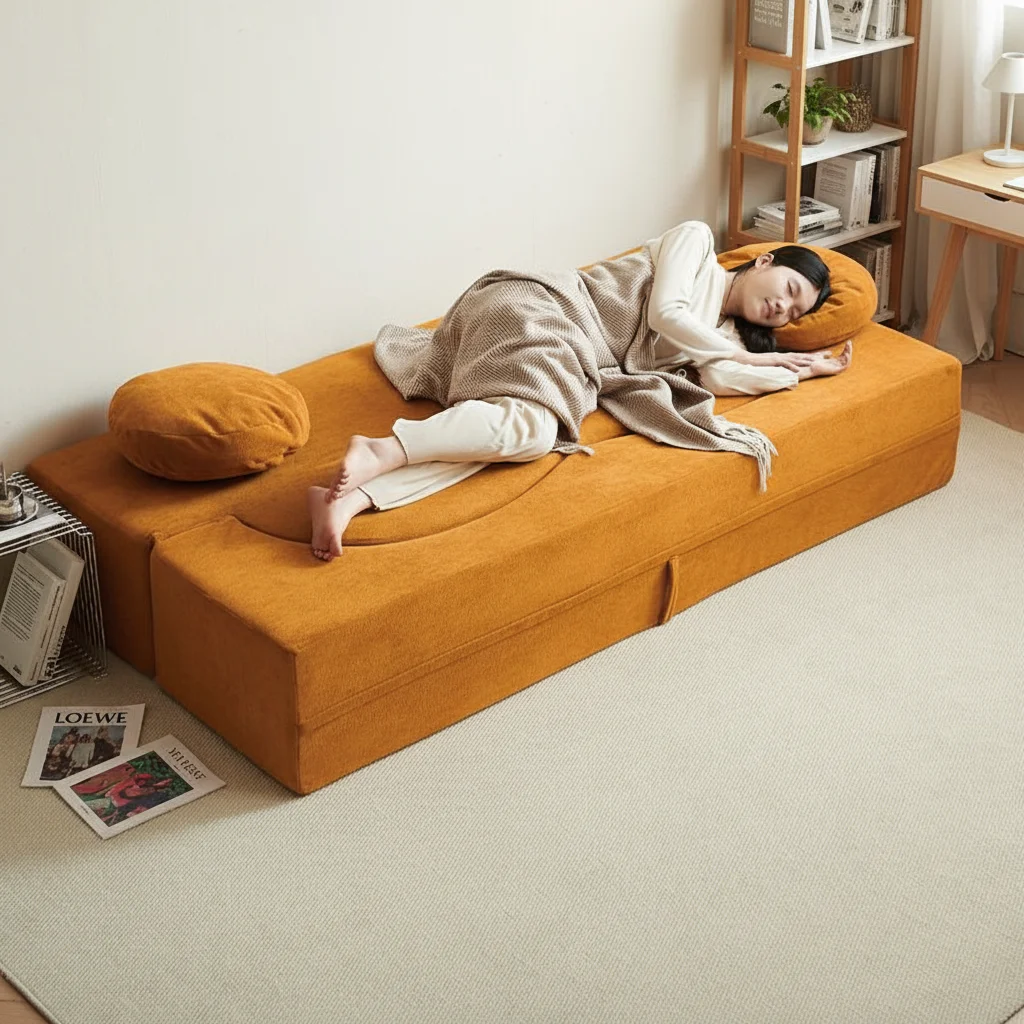 2026 New Style Small Apartment Living Room Combination Sofa Sitting and Sleeping Double Use Folding Sofa Bed