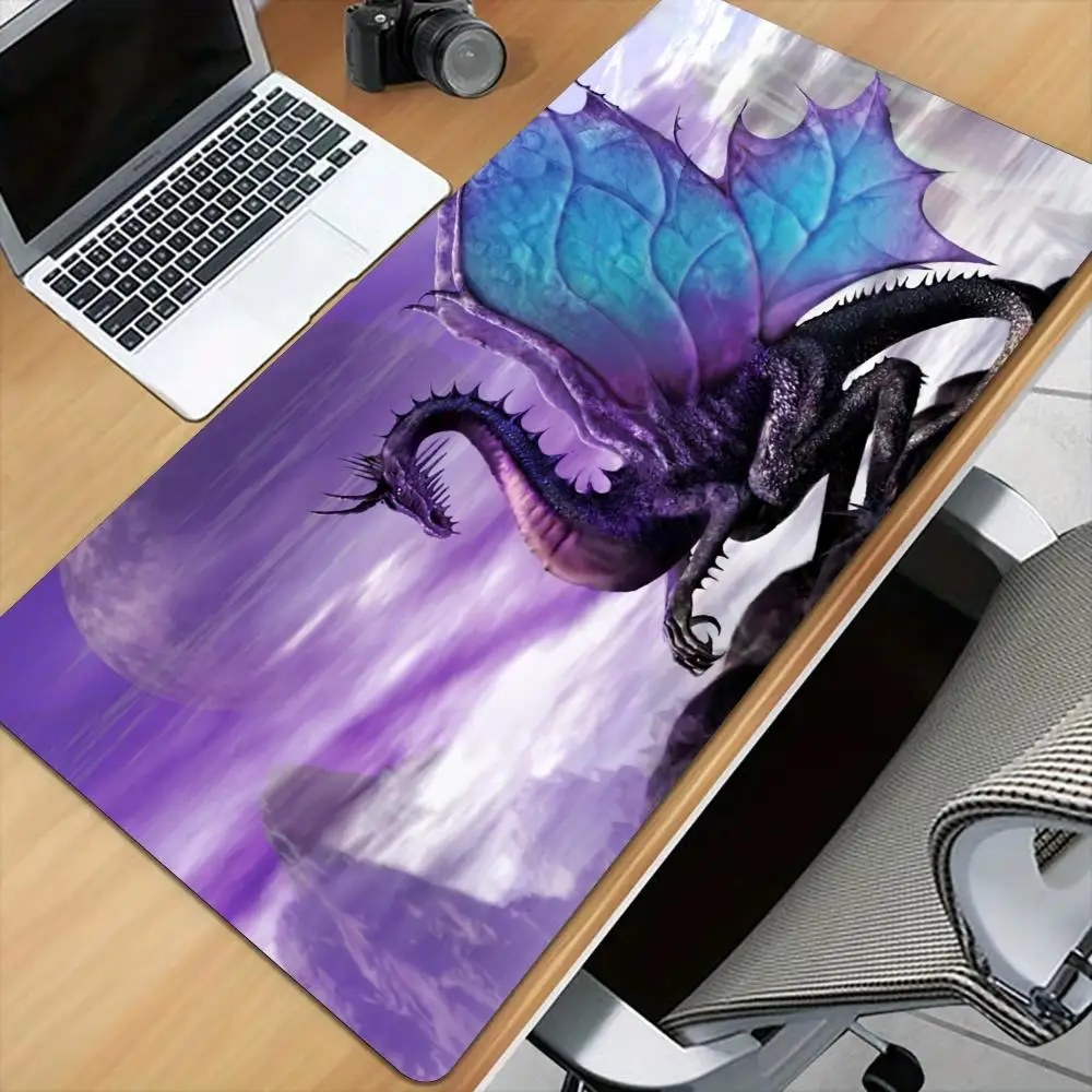 

Загадочный волшебный гигантский коврик для мыши с драконом, настольный коврик с прошитыми краями, нескользящий прочный коврик для компьютерной мыши, игровые коврики tapis souris