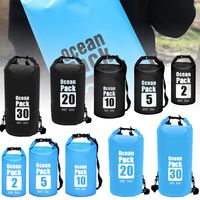 2pcs Ocean Pack 2L/5L/10L/20L/30L Outdoor PVC Waterproof Storage Dry Bag for Boating Fishing Rafting Swimming