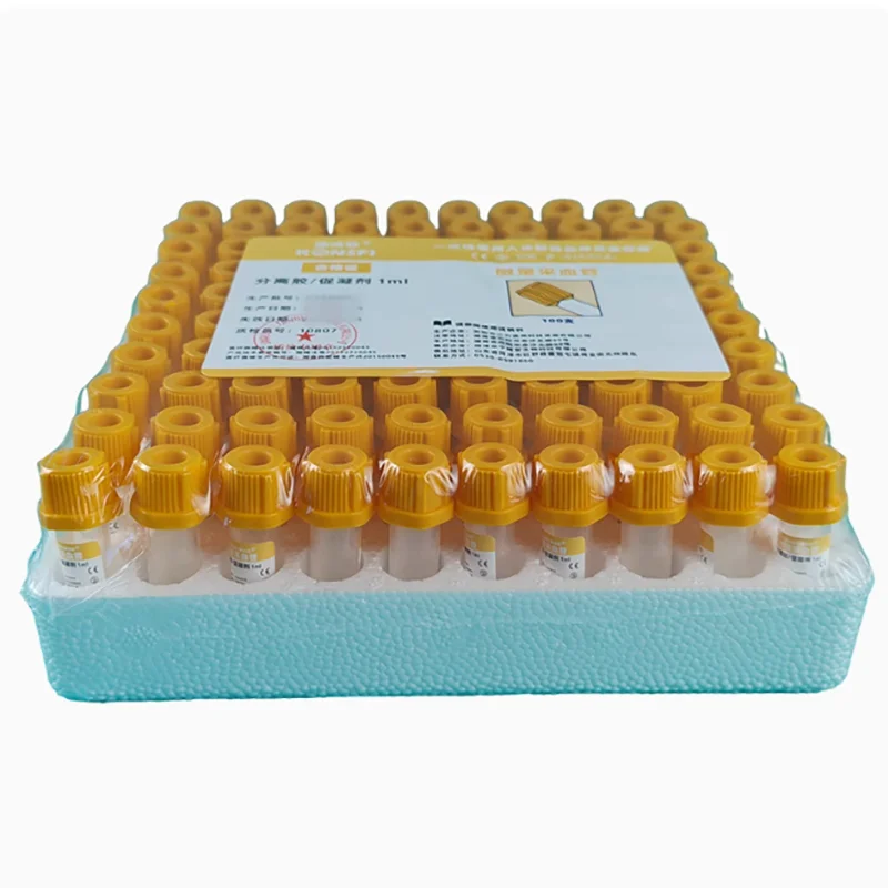 

1ml serum separation tube coagulation agent separation glue centrifuge tube plasma biochemical analysis blood collection tube