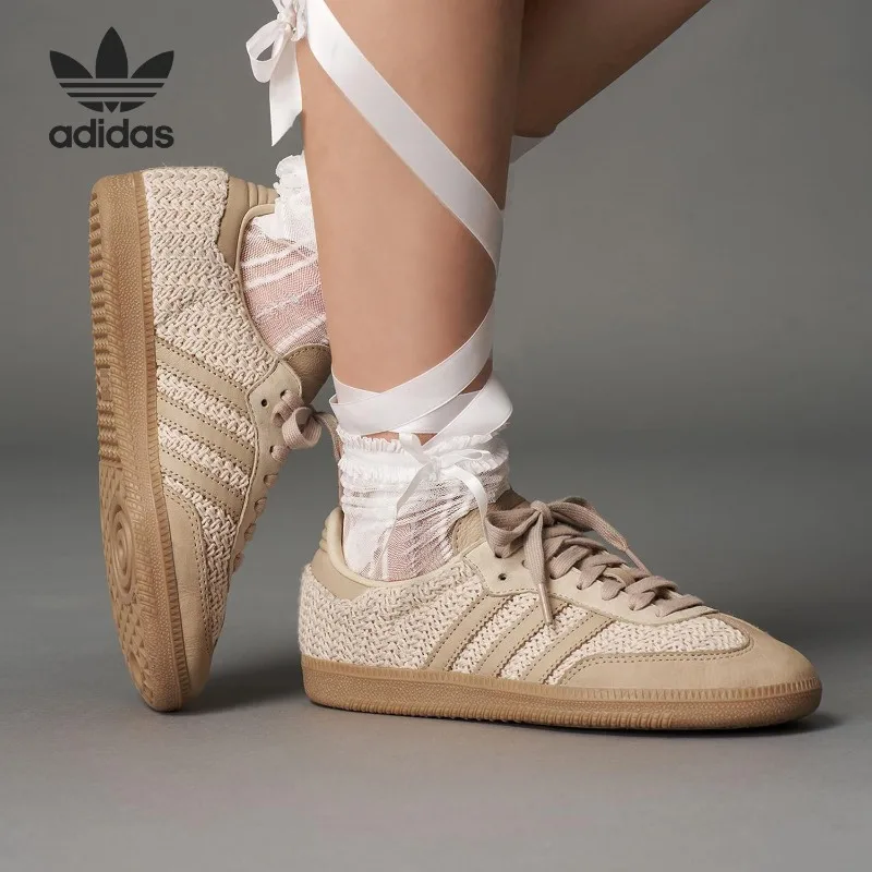 Adidas Genuine Clover Women's Low-Top Knit Casual Classic Sneakers JR9446