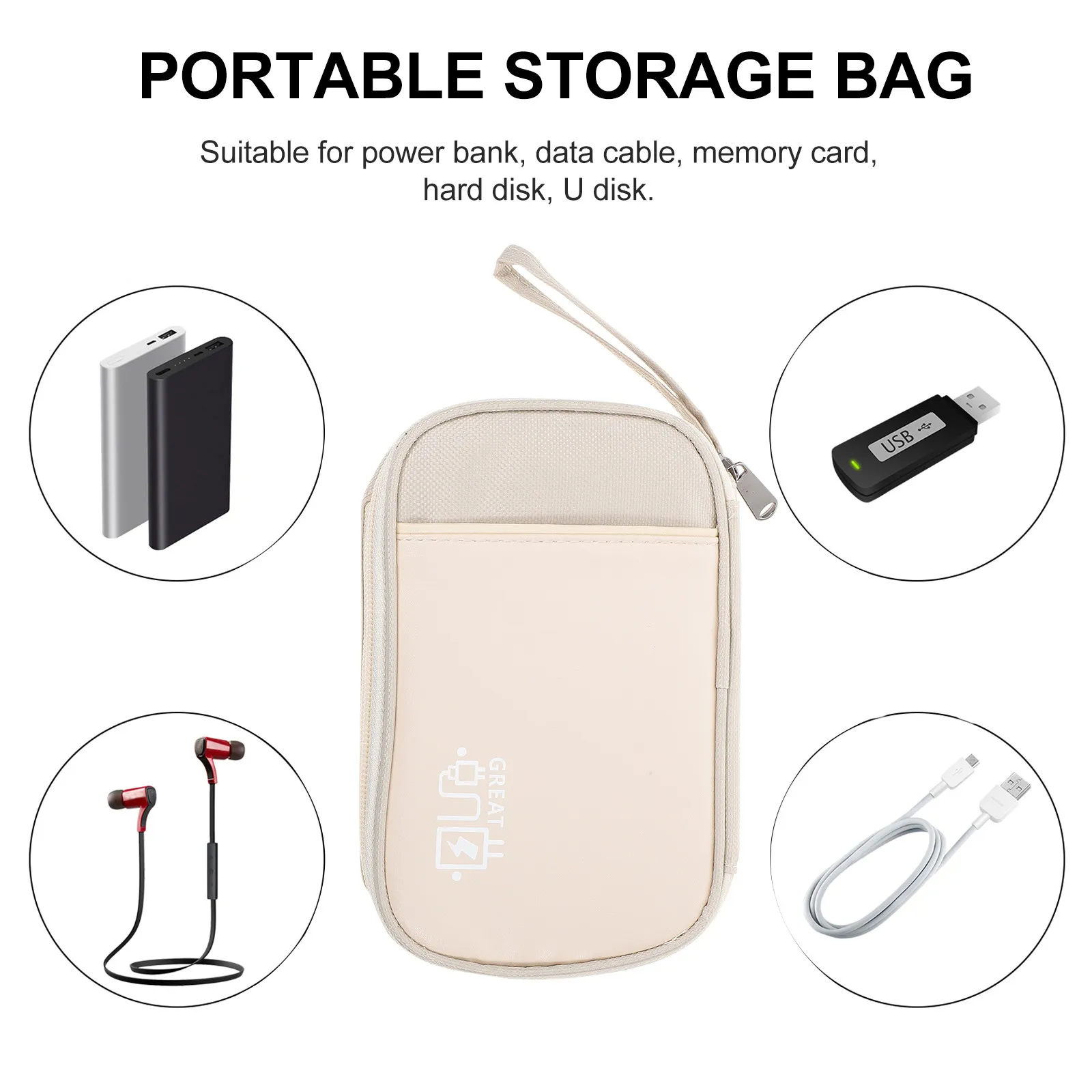 

Портативный органайзер для электроники в дорогу: чехол для хранения кабелей и проводов из премиального материала для зарядных устройств, телефонов, наушников (защита от царапин)