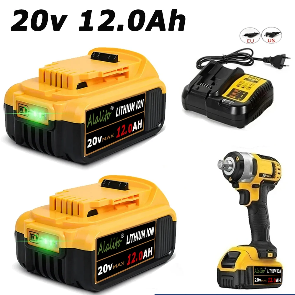 

Оригинальный литиевый сменный аккумулятор DCB200 20 в 12000 мАч для Dewalt 18 в DCB184 DCB200 DCB182 DCB180 DCB181 DCB182 DCB201 DCB206