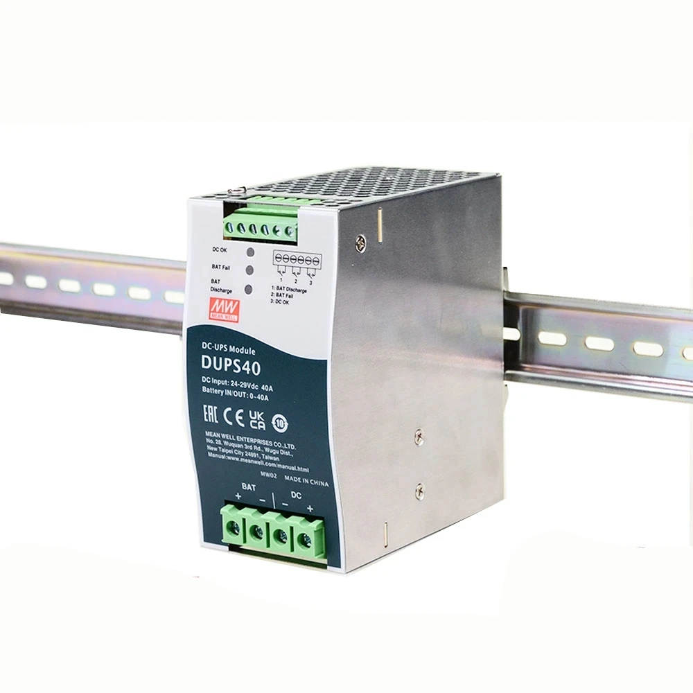MEAN WELL-Módulo de Emergência, Ballway Ininterrupto DC, Módulo UPS, DUPS20, DUPS40, 24V, 20A, 40A